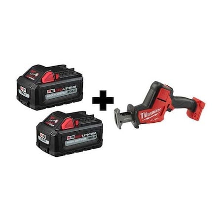 M18 FUEL HACKZALL + M18 HIGH OUTPUT XC6.0 Batteries (2 Pk) MPN:48-11-1862, 2719-20