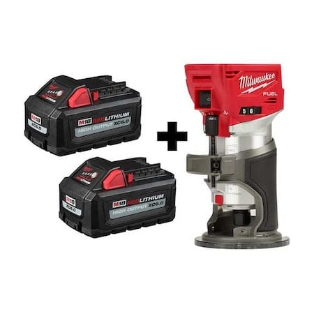 M18 FUEL Compact Router + M18 HIGH OUTPUT XC6.0 Batteries, 2-Pack MPN:48-11-1862, 2723-20