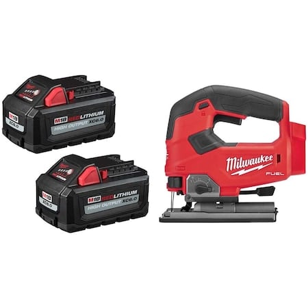 M18 FUEL D-Handle Jig Saw + M18 HIGH OUTPUT XC6.0 Batteries (2 Pk) MPN:48-11-1862, 2737-20