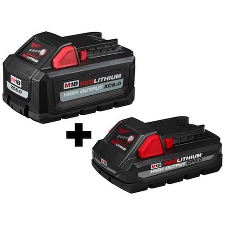 M18 HIGH OUTPUT CP3.0 Battery + M18 HIGH OUTPUT XC6.0 Battery Pack MPN:48-11-1865, 48-11-1835