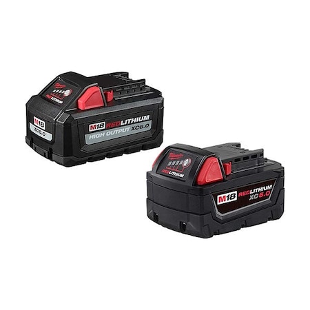 M18 HIGH OUTPUT XC6.0 + XC5.0 Battery MPN:48-11-1865, 48-11-1850