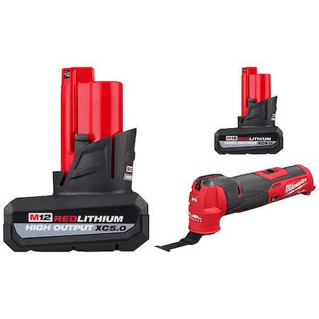M12 FUEL Oscillating Multi-Tool + M12 XC5.0 Battery 2-Pack MPN:48-11-2450, 48-11-2450, 2526-20