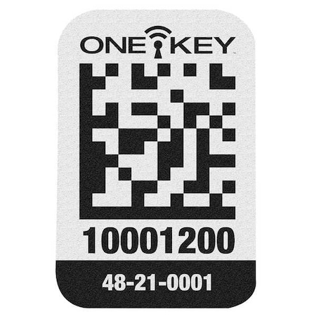 ONE-KEY Asset ID Tag for Small Plastic Surfaces, PK200 MPN:48-21-0001