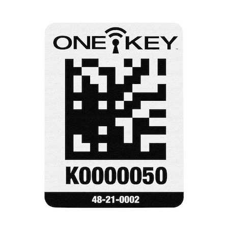 ONE-KEY Asset ID Tag for Large Plastic Surfaces, PK100 MPN:48-21-0002
