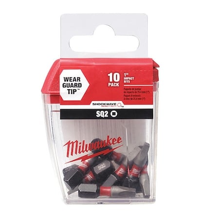 SHOCKWAVE Impact Square Recess No. 2 Insert Bits, 10 PK MPN:48-32-4607