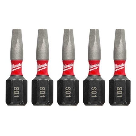 SHOCKWAVE Impact Square Recess No. 1 Insert Bits (5 PK) MPN:48-32-4621