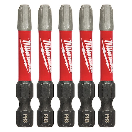 2 in. Phillips No 3 SHOCKWAVE Impact Duty Power Bit (5 pk) MPN:48-32-4639