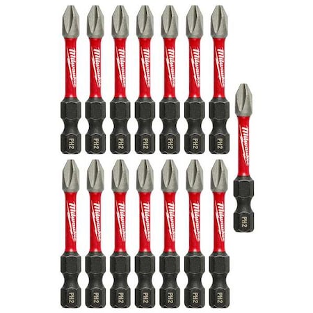 SHOCKWAVE 2 in Phillips No. 2 Impact Duty Power Bit, 15PK MPN:48-32-5004