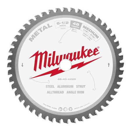 6 1/2 in. 48 Tooth Metal Cutting Circular Saw Blade (5/8 in. Arbor) MPN:48-40-4220