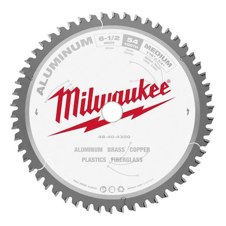 6 1/2 in. 54 Tooth Aluminum Cutting Circular Saw Blade (5/8 in. Arbor) MPN:48-40-4320