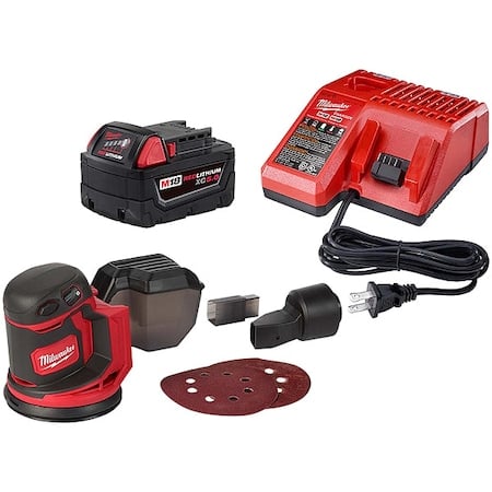 M18 XC5.0 Starter Kit + M18 Random Orbit Sander MPN:48-59-1850, 2648-20