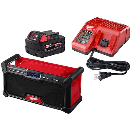 M18 XC5.0 Starter Kit + M18 Bluetooth Jobsite Radio MPN:48-59-1850, 2952-20