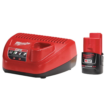 Battery and Charger Kit, 2 Ah, Li-Ion MPN:48-59-2420
