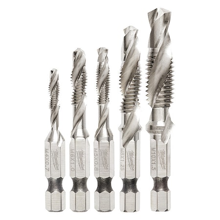 Drill, Tap, Countersink Set, Metric, 5 MPN:48-89-4875
