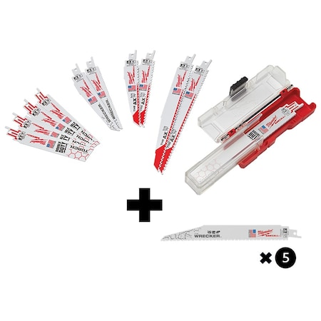 SAWZALL Demolition Blade Set, 12PC + The WRECKER Multi-Material SAWZALL Blade 9