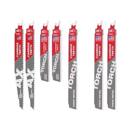 9 in x 5, 7, 8 TPI Reciprocating Saw Blade Set MPN:49-22-5505, 48-00-5202, 48-00-5202