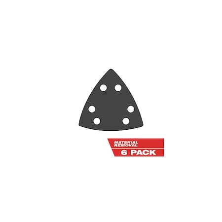 3-1/2 in. 180 Grit Triangle Sandpaper (6 pk) MPN:49-25-2180