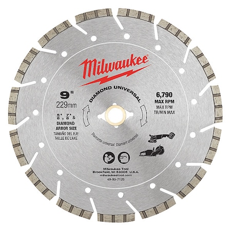 9 in. Diamond Universal Segmented Turbo Concrete and Masonry Cutting Blade MPN:49-93-7125