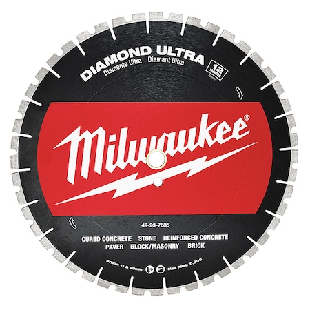 12 in. Diamond Ultra Segmented Concrete Cutting Blade MPN:49-93-7535