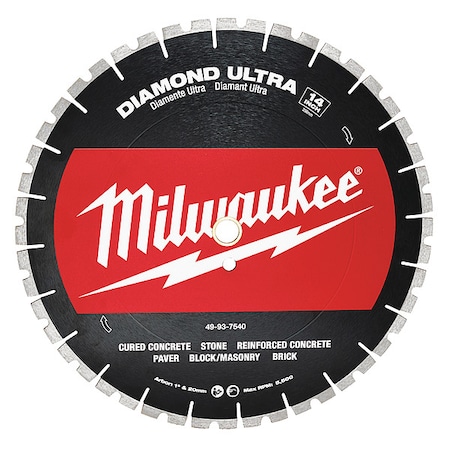14 in. Diamond Ultra Segmented Concrete Cutting Blade MPN:49-93-7540