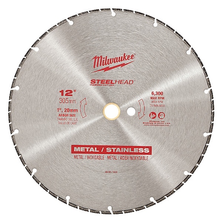 12 in. STEELHEAD Diamond Cut-Off Wheel MPN:49-93-7835