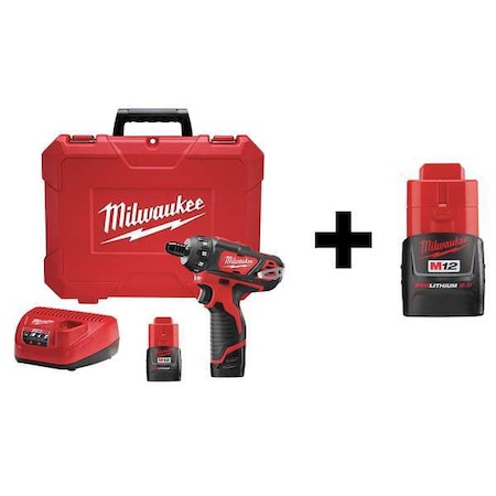 Cordless Screwdriver Kit, 12V, W/Add Bat MPN:7DF43