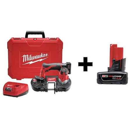 Portable Cordless Band Saw, 12 V, 27 in Blade Length, Includes Battery MPN:7DF52