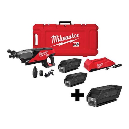 MX FUEL Handheld Core Drill Kit + MX FUEL CP203 Battery Pack MPN:MXF301-2CP, MXFCP203