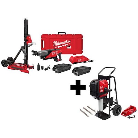 MX FUEL Handheld Core Drill Kit w/ Stand + MX FUEL Breaker Kit MPN:MXF301-2CXS, MXF368-1XC