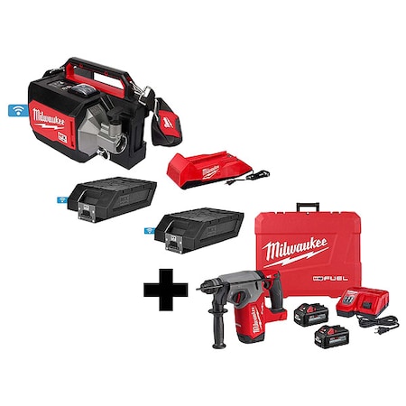 MX Concrete Vibrator w M18 Rotary Hammer MPN:MXF370-2XC, 2912-22