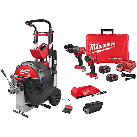 M18 FUEL 2-Tool Combo Kit + MX FUEL SEWER DRUM MPN:MXF501-1CP, 3697-22