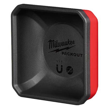 PACKOUT Magnetic Bin, 4.29 in L x 4.29 in W x 2.13 in H, Plastic, Red MPN:48-22-8070