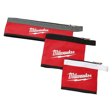3 PC Multi-Size Zipper Pouches MPN:48-22-8183