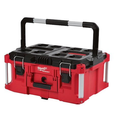 PACKOUT Large Tool Box, Polymer, Black/Red, 22 in W x 16-1/4 in D x 11 in H MPN:48-22-8425