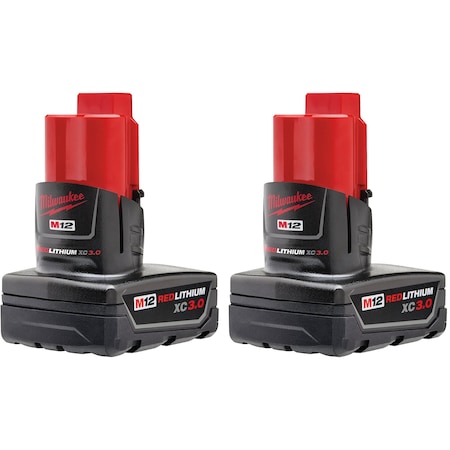 M12REDLITHIUMXC 3.0AH Battery (2 Piece) MPN:48-11-2412
