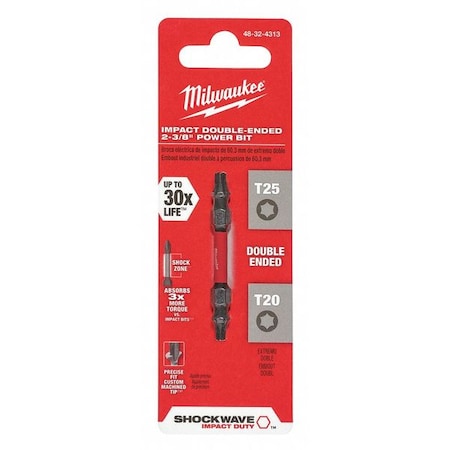 Shockwave T20/T25 Impactdouble Ended Bit MPN:48-32-4313