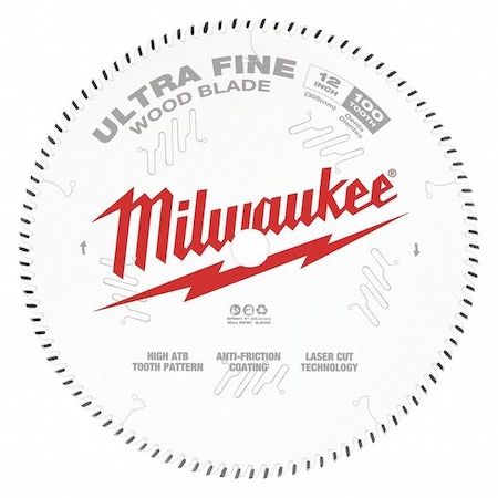 12 IN. 100T Ultra Fine Finish Circular Saw Blade MPN:48-40-1228