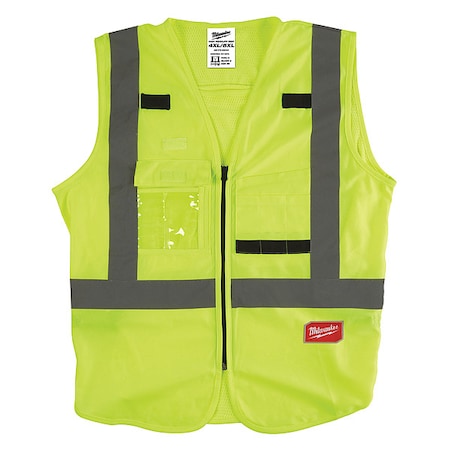 Class 2 Hi-Vis Safety Vests 4X/5X Yellow MPN:48-73-5024