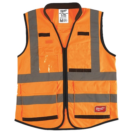 Class 2 Hi-Vis Perform Safety Vests L/Xl Orange MPN:48-73-5052