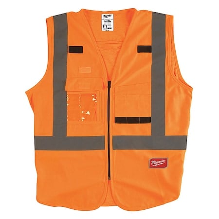 High Visibility Orange Safety Vest - L/Xl (Csa) MPN:48-73-5072