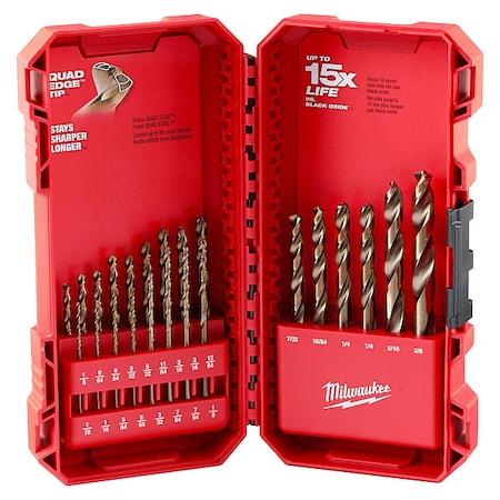 23 Piece Red Helix Cobalt Drill Bit Set MPN:48-89-2338