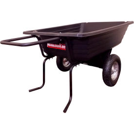 Milwaukee Dual Wheel Poly Garden Cart 10 Cu. Ft. 400 lb. Cap. Black LCP1000GCM