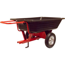 Milwaukee Dual Wheel Push/Pull Poly Dump Cart 10 Cu. Ft. 450 lb. Cap. Black LCP1000PPM