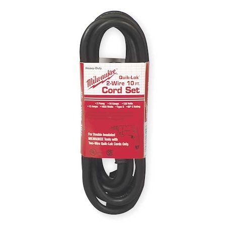 10' 2-Wire QUIK-LOK W/Twist Lock Plug Cord MPN:48-76-5110