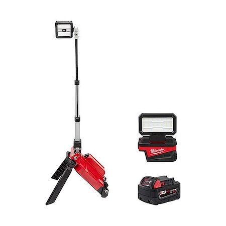 M18 Tower Light+ 5.0 Battery+Flood Light MPN:2120-20, 48-11-1850, 2359-20
