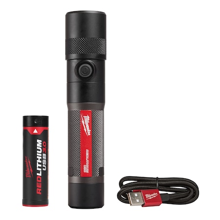 REDLITHIUM USB Twist Focus Flashlight (1, 100 Lumens) MPN:2161-21