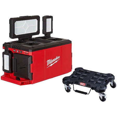 M18 PACKOUT Light + PACKOUT Dolly MPN:2357-20, 48-22-8410