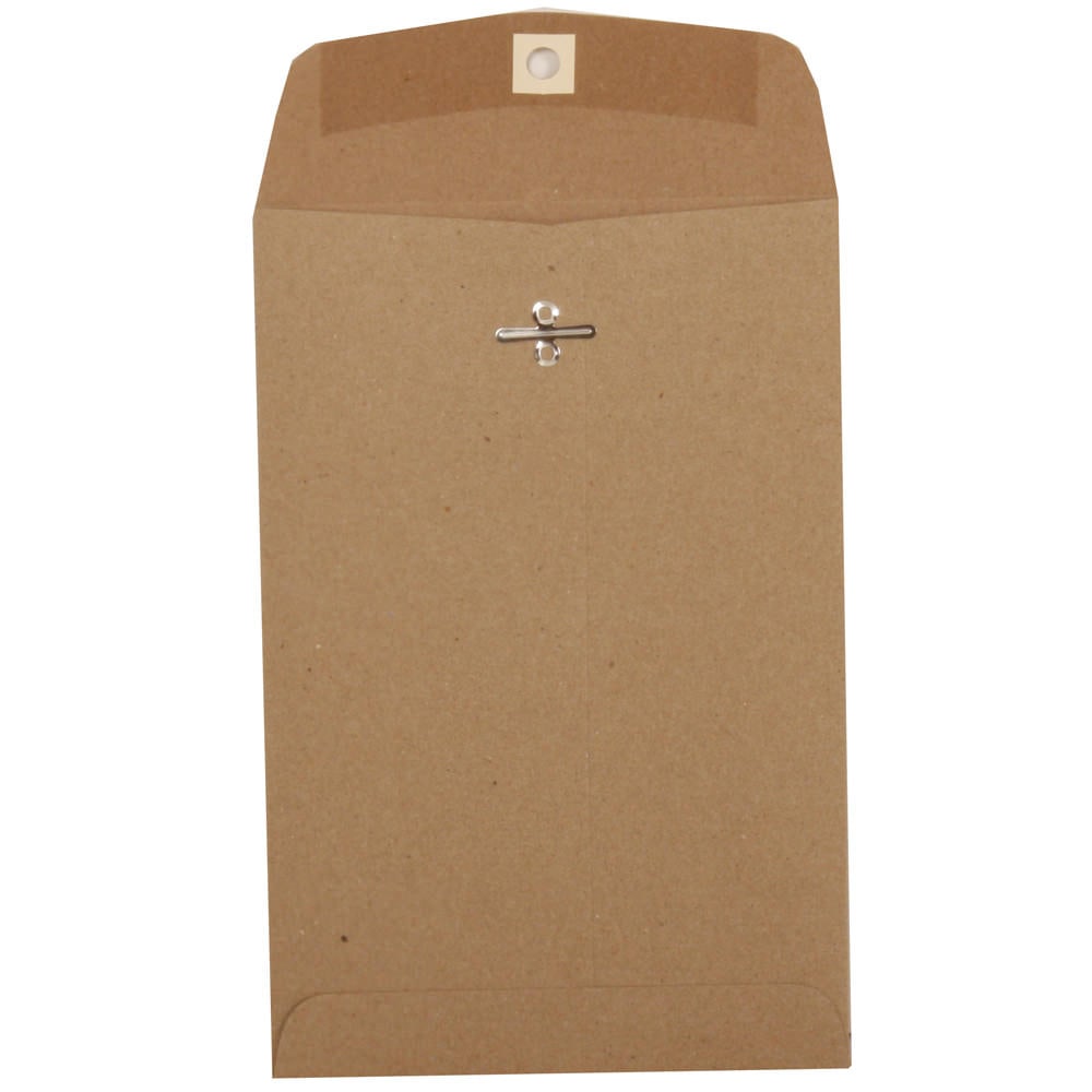 JAM Paper Open-End 6in x 9in Manila Envelopes, Gum Closure, Brown Kraft, Pack Of 25 MPN:563120844