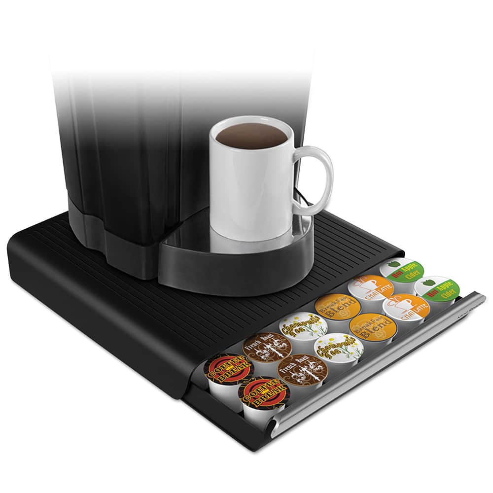 Coffee Condiment & Cup Organizer: Fits 26 Coffee Pods, Black MPN:EMSTRY26PCBLK