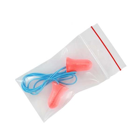 Reclosable Bag, Zip Seal, 3 in L, 2 in W, 2 mil Thick, Low Density Polyethylene (LDPE), Clear MPN:MGRL2P0203